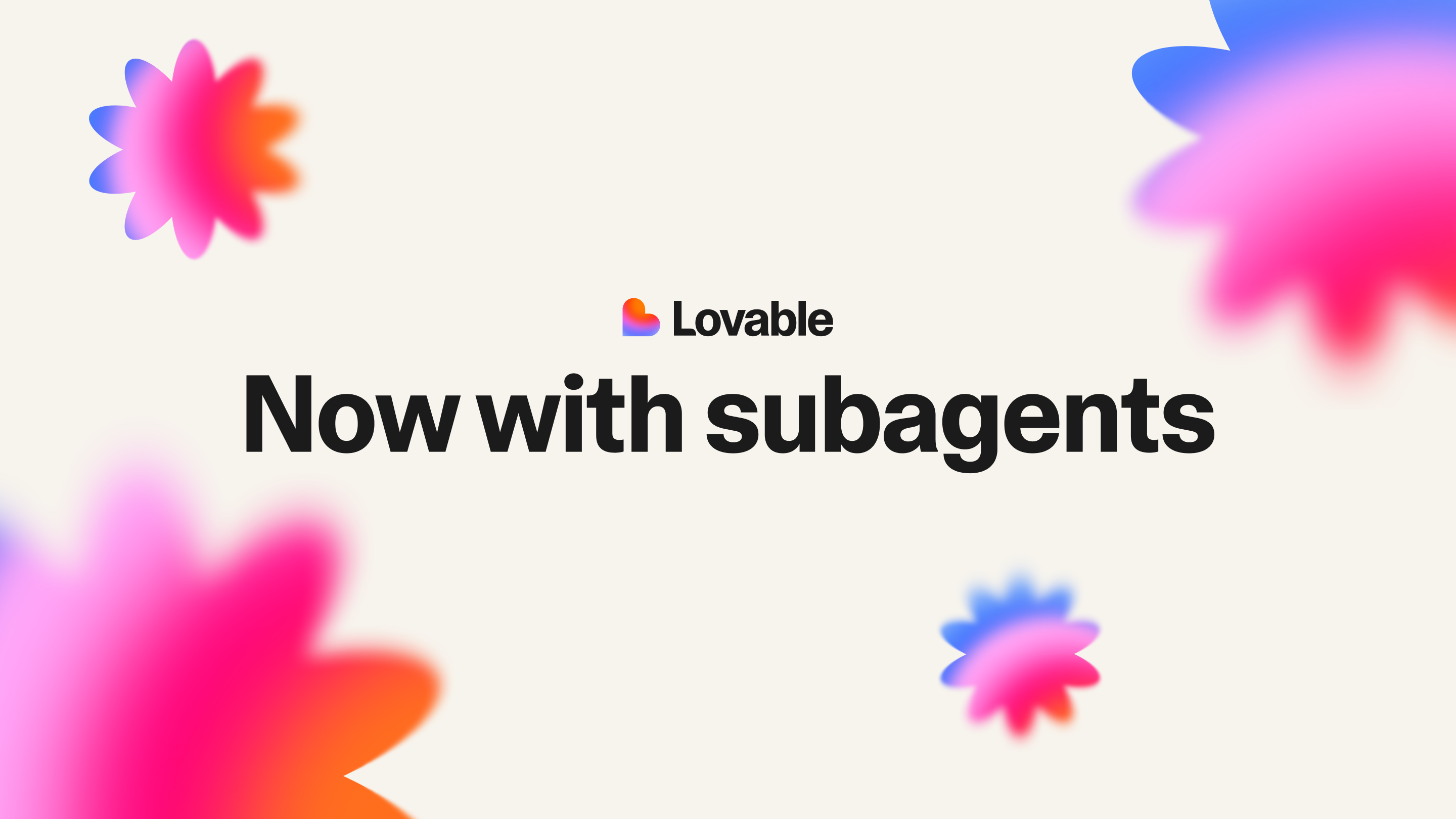 Lovable subagents announcement cover image